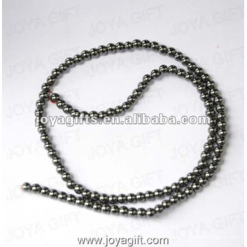 4MM Loose Magnetic Hematite Round Beads 16 "